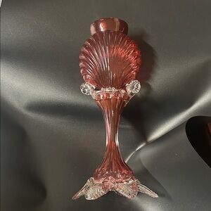Frank Welz Elegant Red Glass Vase